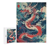 Chinese Dragon Art Print Puzzle 1000 Pièces Educa Jouet en Bois Cadeau Unique Décoration Intérieure Jeu Éducatif Challenge Toy Adultes Et Enfants À Partir De 14 Ans 500 PCS