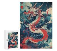 Chinese Dragon Art Print Puzzle 1000 Pièces Educa Jouet en Bois Cadeau Unique Décoration Intérieure Jeu Éducatif Challenge Toy Adultes Et Enfants À Partir De 14 Ans 300 PCS