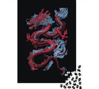 Chinese Dragon Art Print Puzzle 1000 Pièces Educa Jouet en Bois Divertissement Créatif Décoration Intérieure Jeu Éducatif Challenge Toy Adultes & Enfants des 14 Ans 52x38cm/1000pcs