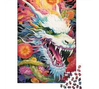 Chinese Dragon Casse-têtes Vibrant Art 1000 Pièces en Papier Recyclé pour Adultes - Jeu Éducatif De Famille, Excellente Idée Cadeau 52x38cm/1000pcs
