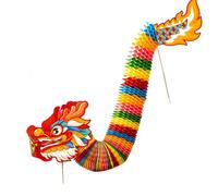 Chinese Dragon Dance Paper Puppet Set for Kid Interactive Assembly Toy Fun 3D Paper Puppets Dragon Dance Craft Supply Creative Craft for Kids