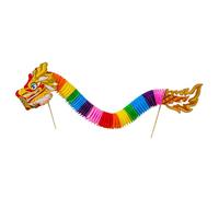 Chinese Dragon Dance Paper Puppet Set for Kid Interactive Assembly Toy Fun 3D Paper Puppets Dragon Dance Craft Supply Creative Craft for Kids