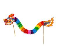 Chinese Dragon Dance Paper Puppet Set for Kid Interactive Assembly Toy Fun 3D Paper Puppets Dragon Dance Craft Supply Creative Craft for Kids