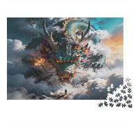 Chinese Dragon Puzzle de 1000 Pièces Recycled Behemoth Senior Puzzles Accessoires de Jeu de Fête Développement de l'Intelligence des Garçons et Filles Amusement Éducatif 70x50cm/1000pcs