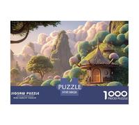 Chinese Embroidery Crafat 1000 Pcs Carton Extra-épais Lot de Puzzles Alpine Hobbit-Style Cottage Stimulant Et Éducatif Jeu Créatif Puzzles pour Adultes Et Enfants 38x26cm/1000pcs