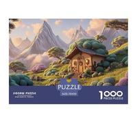 Chinese Embroidery Crafat 1000 Pcs Carton Premium Lot de Puzzles Alpine Hobbit-Style Cottage Stimulant Et Éducatif Jeu Créatif Puzzles As Birthday Gifts 70x50cm/1000pcs