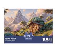 Chinese Embroidery Crafat 1000 Pièces Carton Extra-épais Coffret De Puzzles Alpine Hobbit-Style Cottage Stimulant Et Éducatif Jeu Familial Puzzles pour Adultes Et Enfants 38x26cm/1000pcs
