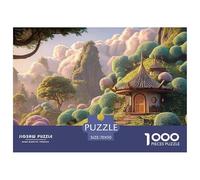 Chinese Embroidery Crafat 1000 Pièces Carton Premium Lot de Puzzles Alpine Hobbit-Style Cottage Anti-Stress Défi Unique Puzzles As Birthday Gifts 70x50cm/1000pcs