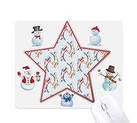 Chinese Fish Pattern Pair Tradition Christmas Snowman Family Star Mouse Pad