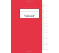 Chinese Handwriting Practice Book - Tian Zi Ge Paper, B5, 100 Pages: For General Character Practice And Calligraphy - Red Cover - Chinese Writing Paper 2018 Series