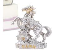 Chinese Horse Figurine, Resin Tabletop Art, 2026 Year of the Horse Decorative Sculpture for Home Display, Handcrafted Detail, Elegant Accent for Bookshelves, Mantels, Cabinets, Bedroom, and Office