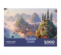 Chinese Ink Painting 1000 Pièces Carton Extra-épais Lot de Puzzles Alpine Hobbit-Style Cottage Stimulant Et Éducatif Jeu Créatif Puzzles As Birthday Gifts 52x38cm/1000pcs
