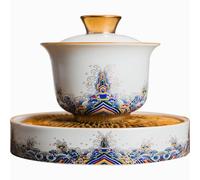 Chinese Jingdezhen Porcelaine Gaiwan Holder Tasse Saucer Tureen Tea Bowl Thé Ensemble de thé
