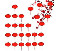 Chinese Lantern, 30 Pieces Holiday Decoration, New Year Ornaments for Restaurant, Family Gatherings, Home, Apartment, Entrance, Indoor Outdoor Hanging Decor, Traditional Red Lanterns, Party Decor