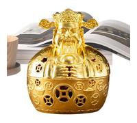 Chinese Mediation Decor - God of Wealth Statue | Alloy Incense Desktop Ornament | Fortune Incense Holder | Aromatherapy Home Hotel Yoga Room Patio Ceremony Church Temple Restaurants