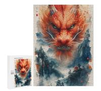 Chinese Mythical Dragon Art Print Puzzle 1000 Pièces Educa Jouet en Bois Cadeau Unique Décoration Intérieure Jeu Éducatif Challenge Toy Adultes Et Enfants À Partir De 14 Ans 500 PCS
