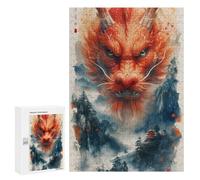 Chinese Mythical Dragon Art Print Puzzle 1000 Pièces Educa Jouet en Bois Cadeau Unique Décoration Intérieure Jeu Éducatif Challenge Toy Adultes Et Enfants À Partir De 14 Ans 300 PCS