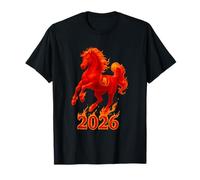 Chinese New Year 2026 Fire Horse Lunar Zodiac Red Horse T-Shirt