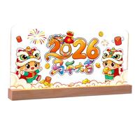 Chinese New Year 2026, Lunar New Year Decorations, USB Powered Acrylic With LED Lights, Years Of The Horse Party Decorations For Home Living Room Office School Apartment Dorm Spring