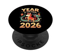 Chinese New Year 2026 Year of The Horse PopSockets PopGrip Adhésif