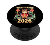 Chinese New Year 2026 Year of The Horse PopSockets PopGrip Adhésif