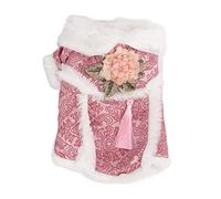 Chinese New Year Dog Clothes | Traditional Plush Outfit for Small Dogs/Cats | Festive Pet Apparel for Teddy/Pomeranian/Chihuahua | Warm & Comfortable with Easy Snap Buttons (XS)
