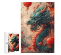 Chinese New Year Dragon Artwork Puzzle 1000 Pièces Educa Jouet en Bois Cadeau Unique Décoration Intérieure Jeu Éducatif Challenge Toy Adultes Et Enfants À Partir De 14 Ans 1000 PCS
