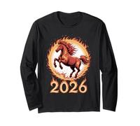 Chinese New Year Fire Horse Lunar Zodiac 2026 Manche Longue