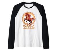 Chinese New Year Fire Horse Lunar Zodiac 2026 Manche Raglan
