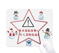 Chinese Online Words Safe Landing Christmas Snowman Family Star Mouse Pad