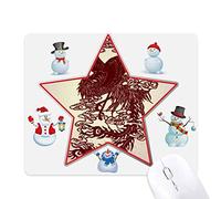 Chinese Phoenix Bird Animal Portrait Christmas Snowman Family Star Mouse Pad