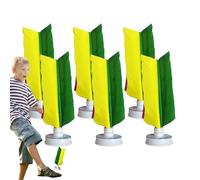 Chinese Shuttlecock - 13 cm Kick Shuttlecock | Volant plumes pour coups de pied - Pack 6 | Base tendon en caoutchouc - Prise élevée contrôle | Set fitness sportif - Entraînement extérieur, réflexes