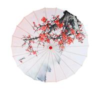 Chinese Silk Parasol - Traditional Decorative Umbrella, Vintage Asian Flora