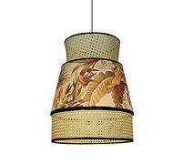 Chinese Style Bamboo Chandelier Wicker Rattan Lampshades Retro Natural Pendant Lamp Handmade Weave Hanging Light Restaurant Bedroom Living Room Decorative Lighting 40 50cm