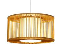 Chinese Style Birdcage Hanging Lights Bamboo Art Creative Hanging Lights Hand-Woven Beige Chandelier Rattan Material Lantern Suspensiom Lamp for Fast Food Restaurants Office Light Bar Coffee