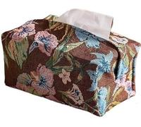 Chinese-style Fabric-covered Elegant Tabletop Tissue Holder With Decorative Box