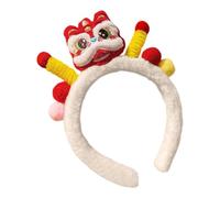 Chinese Style Headband - Cute Plush Lions Dance Headband Lunar New Year Hair Accessories - Chinese New Year Hair Clips - Lions Cartoon Funny Headdress For Weddings - Easter - Birthdays - Family
