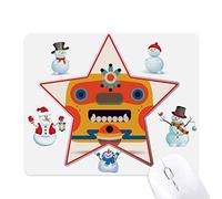 Chinese Style Monster Christmas Snowman Family Star Mouse Pad
