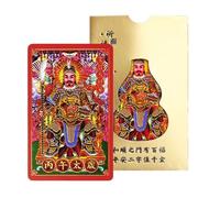 Chinese Tai Sui - Cartes de bénédiction compactes traitées en métal, symbole culturel du Nouvel An portable, compagnon de protection spirituel toute l'année, série de cartes de qualité supérieure avec