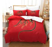 Chinese Zodiac Mouse Parure De Lit Housse De Couette En Microfibre Douce Avec Sens D'impression D Pour Enfants, Adolescents, Avec Taie D'oreiller Zipp