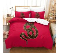 Chinese Zodiac Snake Parure De Lit Housse De Couette En Microfibre Douce Avec Sens D'impression D Pour Enfants, Adolescents, Avec Taie D'oreiller Zipp