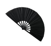 Chinesischer Faltventilator, Tanzdekorationsventil Éventail chinois portable, accessoires de danse décoratifs, éventail de cosplay de Kung Fu for spectacles, événements, fêtes, hommes et femmes(Black)