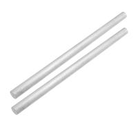 Chinflly Lot de 2 barres rondes en aluminium massif 6061, 1,6 cm de diamètre, 30 cm de long, barres rondes en aluminium extrudé pour industriel, bricolage, nouveau stock de barre de tour (argent)
