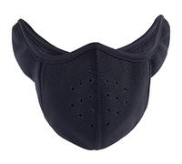 ChinFun Cagoule coupe-vent tactique d'hiver demi-masque de ski garde au chaud pour le ski, le snowboard, la moto, par temps froid, le cyclisme, masque facial avec trous de respiration Noir