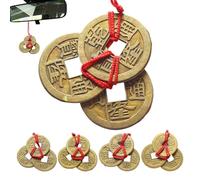 Ching C0ins - Pendentif Cinq Empereurs C0ins, pièce de fortune chinoise, pièce de richesse Feng Shui, pièce de réussite traditionnelle, pièce de monnaie de réussite, pièce de monnaie de fortune rouge