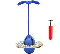 Chingcoo Pogo Stick pour enfants, équipement de sport pour enfants, bâton sauteur avec poignée à cordon de serrage, convient pour barre sauteuse avec enfants (épissure bleue)