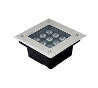 CHINLIFE Carré Lumière Souterraine À LED Spot Encastrable Exterieur IP67 Étanche Lumières De Paysage pour Jardin Terrasse Trottoir Éclairage Paysager AC85-265V (Color : Warm White, Size : 9W)