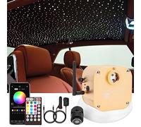 CHINLY Bluetooth 16W RGBW Twinkle LED Fiber Optic Star Plafonniers Kit APP/Télécommande 550cs * 0.75mm * 4m pour Maison/Voiture