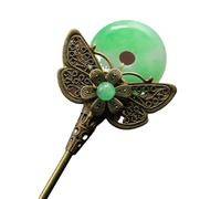 Chinois Classique Papillon Pierre Naturelle Épingle À Cheveux Bâton Hanfu Accessoire