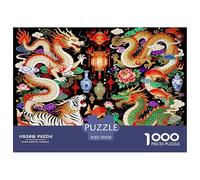 Chinois Loong Puzzle en Bois Imperméable Puzzles De 1000 Pièces pour Adultes Défi Et Casse-tête Jeux De Stimulants